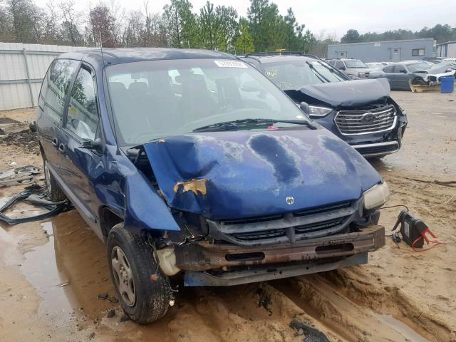 2B4FP25B3YR703926 - 2000 DODGE CARAVAN BLUE photo 1