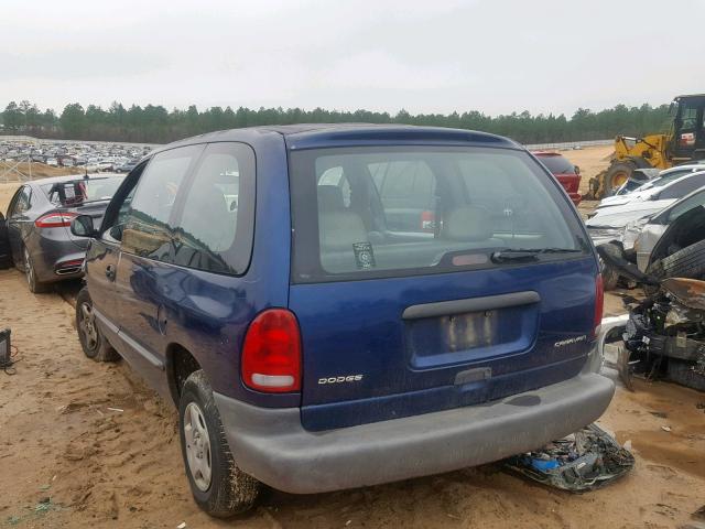 2B4FP25B3YR703926 - 2000 DODGE CARAVAN BLUE photo 3