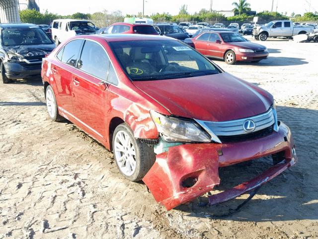 JTHBB1BA4A2015829 - 2010 LEXUS HS 250H RED photo 1