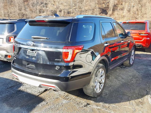 1FM5K8F87HGC92949 - 2017 FORD EXPLORER L BLACK photo 4