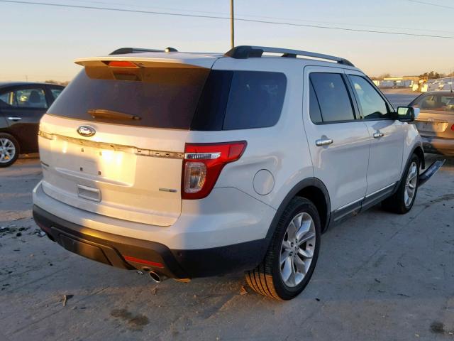 1FM5K8F85DGA53197 - 2013 FORD EXPLORER L WHITE photo 4