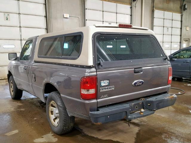 1FTYR10D17PA17523 - 2007 FORD RANGER GRAY photo 3