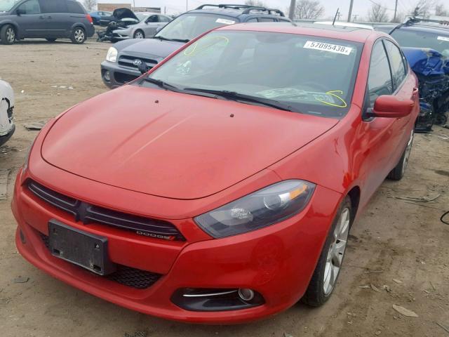 1C3CDFBA7DD321966 - 2013 DODGE DART SXT RED photo 2