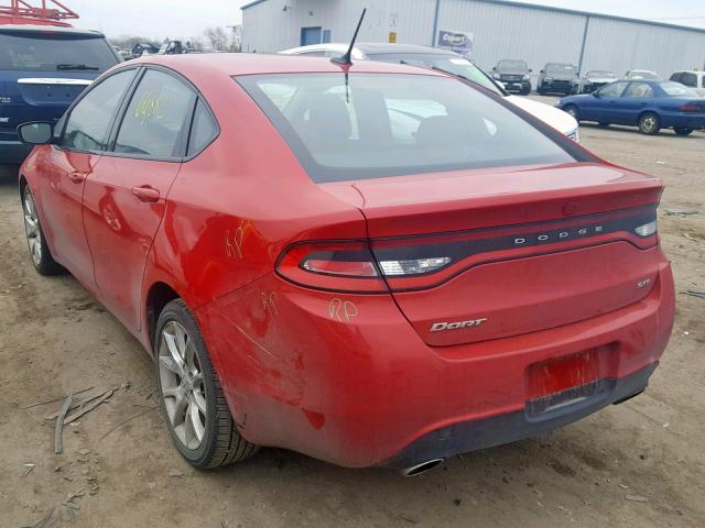 1C3CDFBA7DD321966 - 2013 DODGE DART SXT RED photo 3