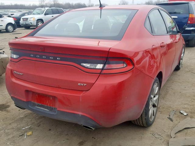 1C3CDFBA7DD321966 - 2013 DODGE DART SXT RED photo 4