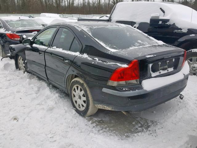 YV1RS61R322152955 - 2002 VOLVO S60 BLACK photo 3