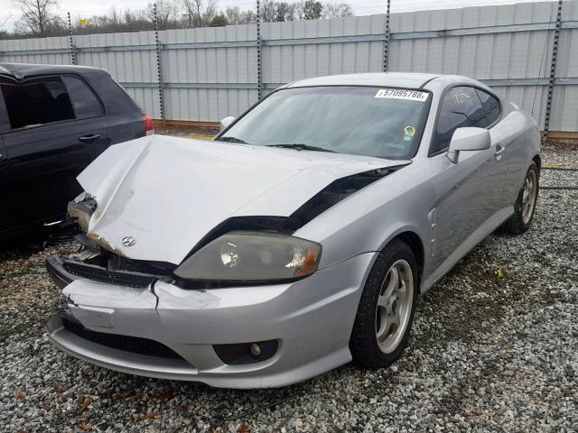 KMHHM65D86U189628 - 2006 HYUNDAI TIBURON GS SILVER photo 2