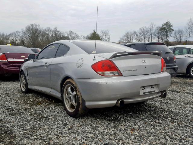 KMHHM65D86U189628 - 2006 HYUNDAI TIBURON GS SILVER photo 3