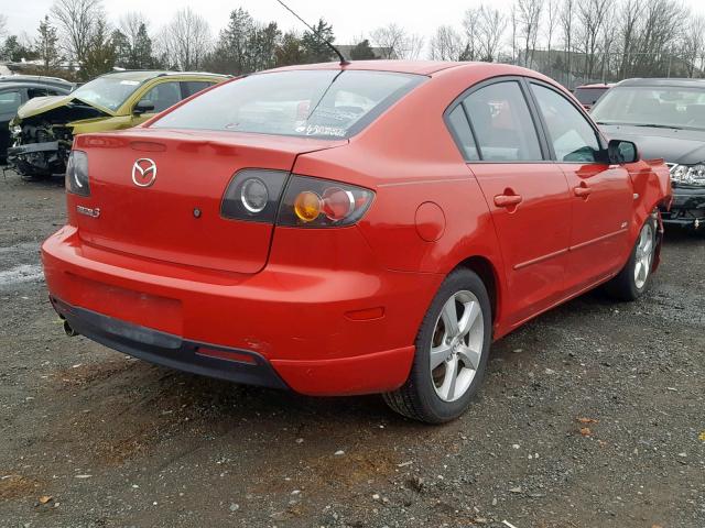 JM1BK123061491382 - 2006 MAZDA 3 S RED photo 4