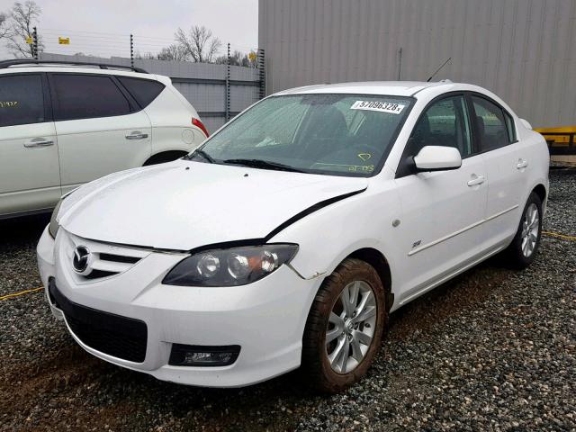 JM1BK323381802723 - 2008 MAZDA 3 S WHITE photo 2