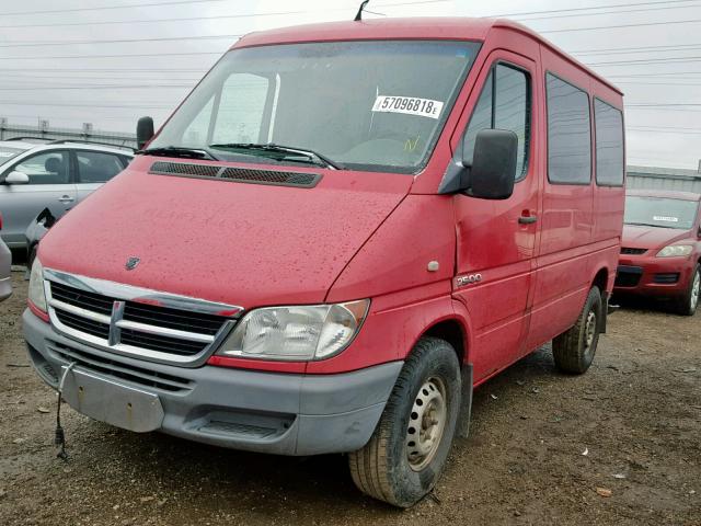 WD8PD144X65957855 - 2006 DODGE SPRINTER 2 RED photo 2