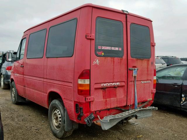 WD8PD144X65957855 - 2006 DODGE SPRINTER 2 RED photo 3