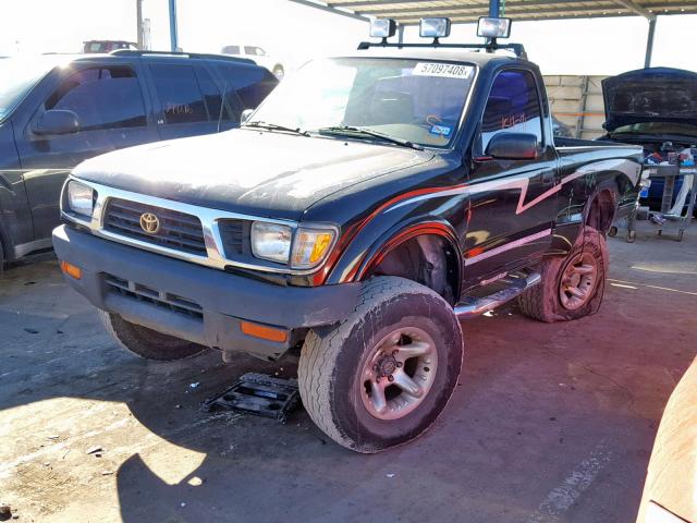 4TAUN61C9SZ027304 - 1995 TOYOTA TACOMA BLACK photo 2