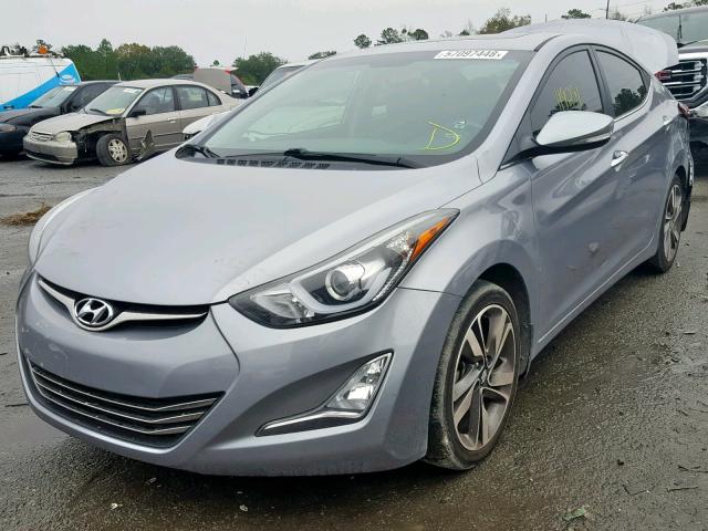 5NPDH4AE7FH559665 - 2015 HYUNDAI ELANTRA SE GRAY photo 2