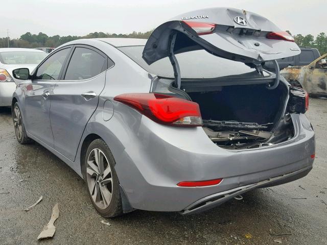 5NPDH4AE7FH559665 - 2015 HYUNDAI ELANTRA SE GRAY photo 3