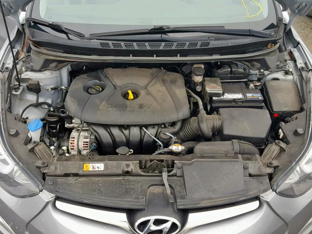 5NPDH4AE7FH559665 - 2015 HYUNDAI ELANTRA SE GRAY photo 7