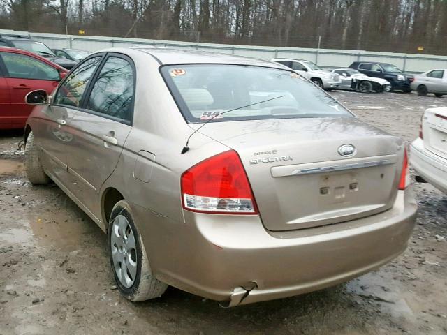 KNAFE121275473366 - 2007 KIA SPECTRA EX TAN photo 3