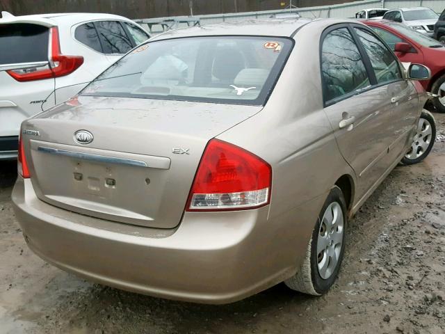 KNAFE121275473366 - 2007 KIA SPECTRA EX TAN photo 4