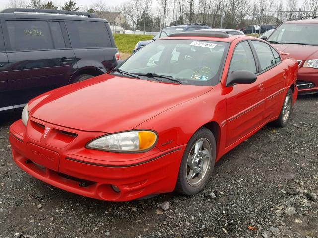 1G2NV52E34C132000 - 2004 PONTIAC GRAND AM G RED photo 2