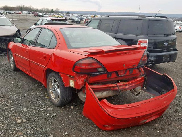 1G2NV52E34C132000 - 2004 PONTIAC GRAND AM G RED photo 3