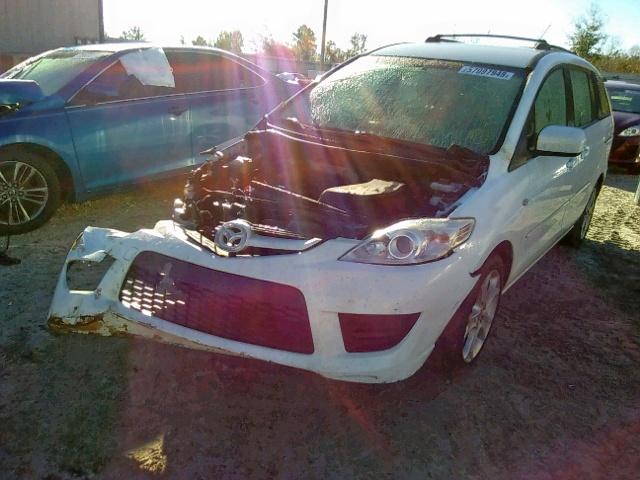 JM1CR293190327547 - 2009 MAZDA 5 WHITE photo 2