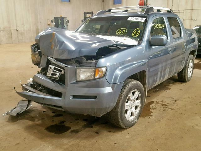 2HJYK165X7H542469 - 2007 HONDA RIDGELINE BLUE photo 2