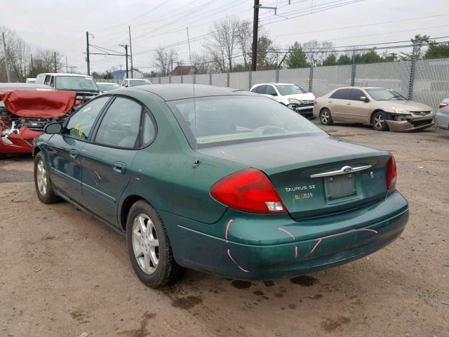 1FAFP55U4YA130535 - 2000 FORD TAURUS SES GREEN photo 3