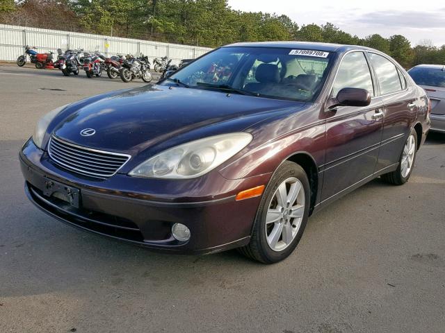 JTHBA30G755120200 - 2005 LEXUS ES 330 RED photo 2