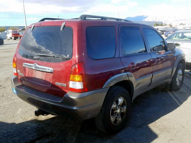 4F2CZ06164KM01758 - 2004 MAZDA TRIBUTE ES RED photo 4