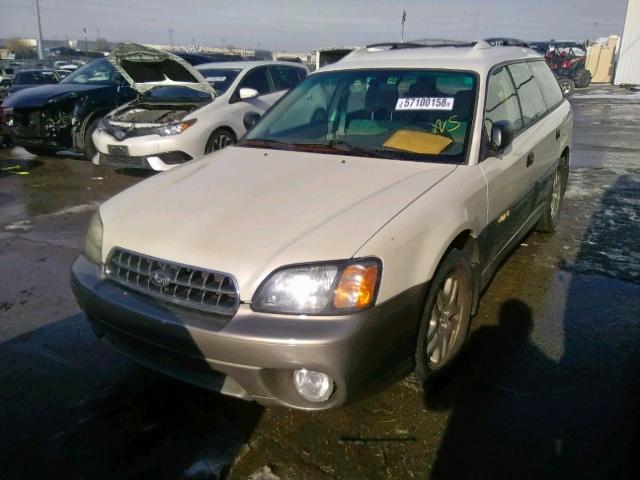 4S3BH675237654659 - 2003 SUBARU LEGACY OUT BEIGE photo 2