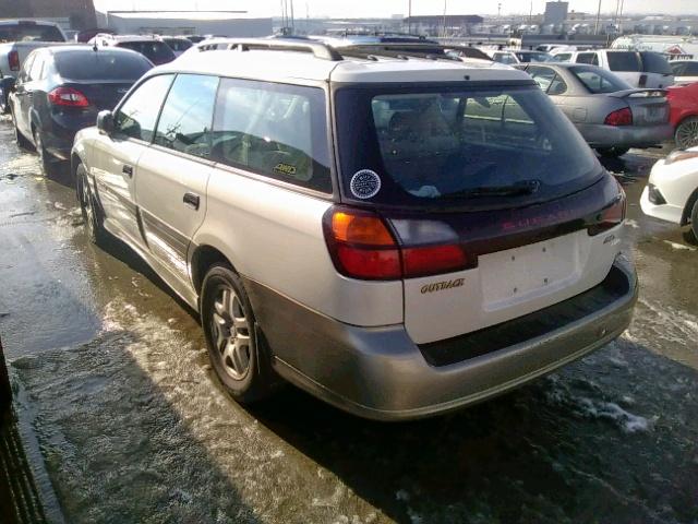 4S3BH675237654659 - 2003 SUBARU LEGACY OUT BEIGE photo 3