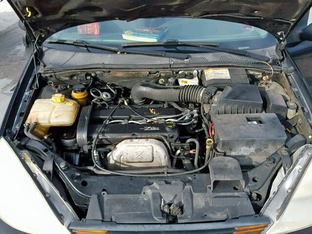 3FAFP31311R237278 - 2001 FORD FOCUS ZX3 BLACK photo 7