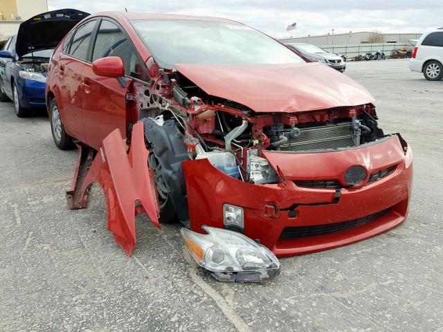 JTDKN3DUXA1242430 - 2010 TOYOTA PRIUS RED photo 1