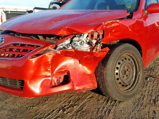 4T1BF3EK4AU521036 - 2010 TOYOTA CAMRY BASE RED photo 9