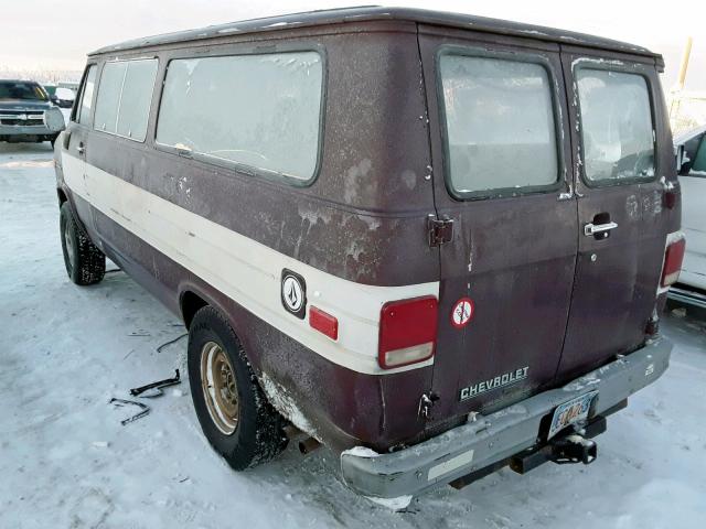 2GAFG35K6J4137295 - 1988 CHEVROLET G30 RED photo 3