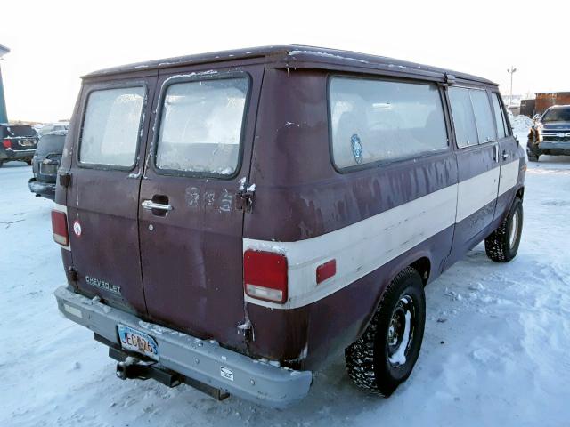 2GAFG35K6J4137295 - 1988 CHEVROLET G30 RED photo 4