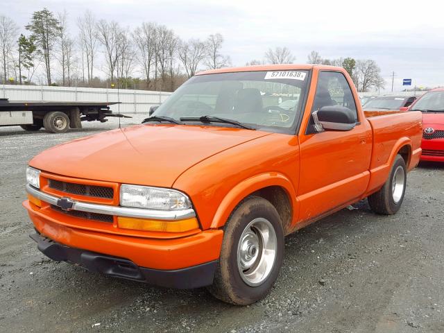 1GCCS14W518224198 - 2001 CHEVROLET S TRUCK S1 ORANGE photo 2