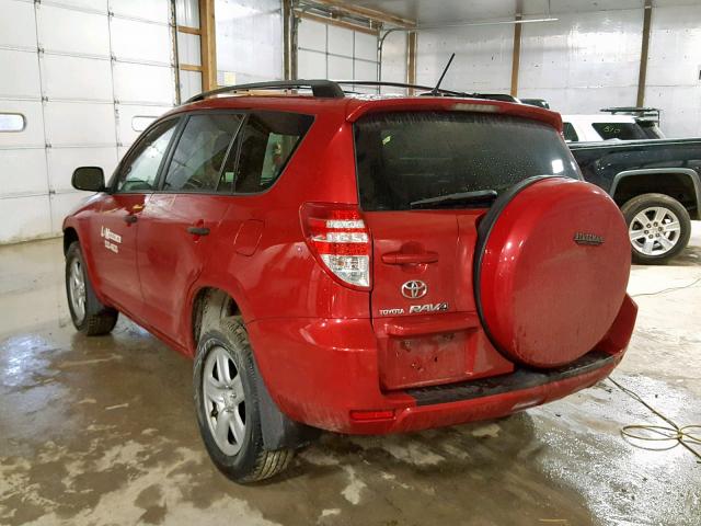 2T3BF33V59W011049 - 2009 TOYOTA RAV4 RED photo 3