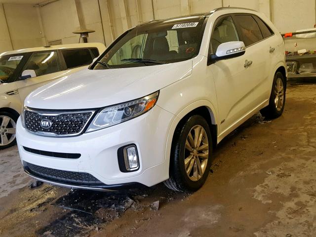 5XYKWDA76EG452482 - 2014 KIA SORENTO SX WHITE photo 2