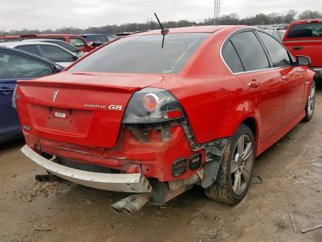 6G2EC57Y89L188159 - 2009 PONTIAC G8 GT RED photo 4