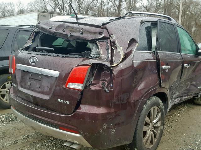 5XYKWDA21BG161677 - 2011 KIA SORENTO SX MAROON photo 9