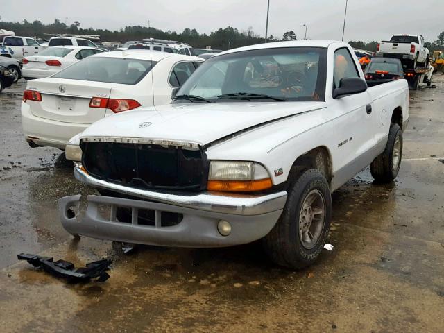 1B7FL26X0WS563905 - 1998 DODGE DAKOTA WHITE photo 2