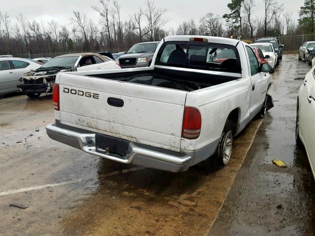 1B7FL26X0WS563905 - 1998 DODGE DAKOTA WHITE photo 4