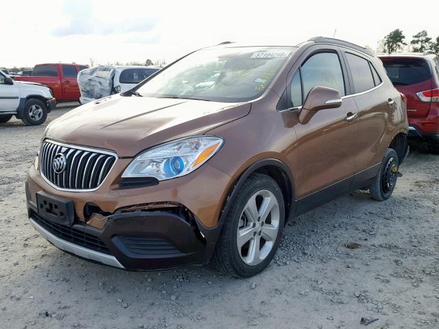 KL4CJASB9GB711834 - 2016 BUICK ENCORE BROWN photo 2