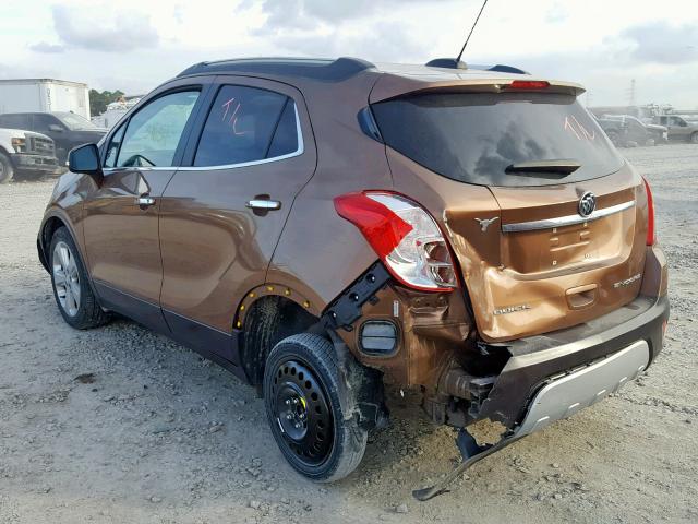 KL4CJASB9GB711834 - 2016 BUICK ENCORE BROWN photo 3