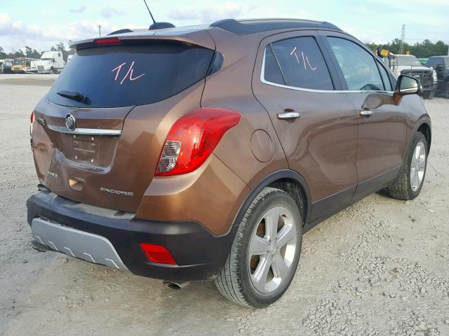 KL4CJASB9GB711834 - 2016 BUICK ENCORE BROWN photo 4