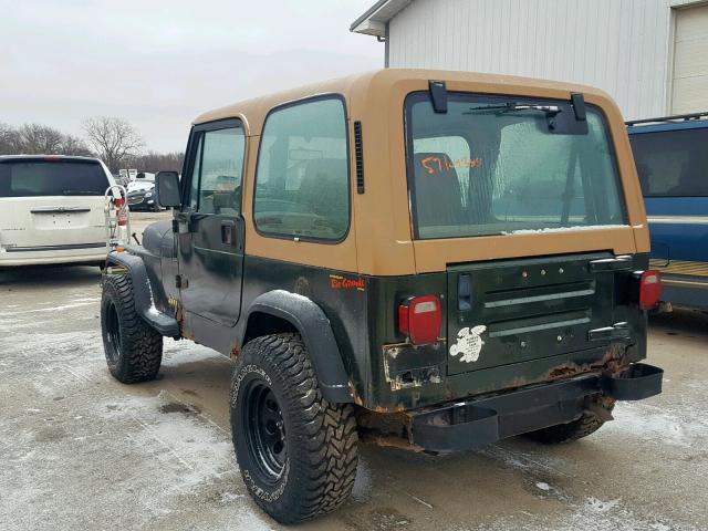 1J4FY19P9SP303114 - 1995 JEEP WRANGLER / GREEN photo 3