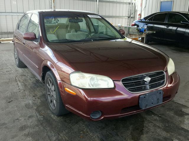 JN1CA31DX1T805455 - 2001 NISSAN MAXIMA GXE BURGUNDY photo 1