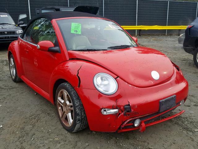 3VWCD31Y55M303459 - 2005 VOLKSWAGEN NEW BEETLE RED photo 1