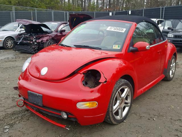 3VWCD31Y55M303459 - 2005 VOLKSWAGEN NEW BEETLE RED photo 2